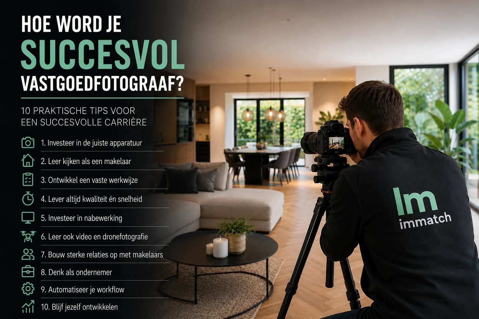 Hoe word je een succesvolle vastgoedfotograaf? 10 praktische tips voor een succesvolle carrière